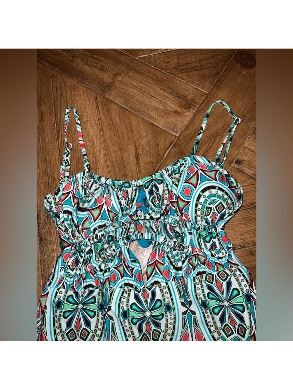 BECCA by Rebecca Virtue Mosaic Sarai Plunge One-Piece - NWT - size medium